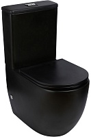 WeltWasser Унитаз компакт WW Merzbach 011 MT-BL безободковый черный матовый